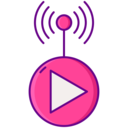 music and multimedia,play button,communications,radio,news,signal,video,journalism,streaming,live,transmission,live streaming,transmissor